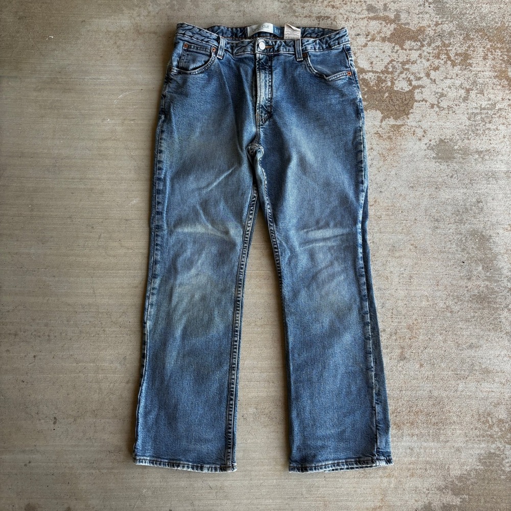 Vintage Gap Y2K Bootcut Stretch Jeans Sandblast Wash Blue Denim Size 12 30x28
